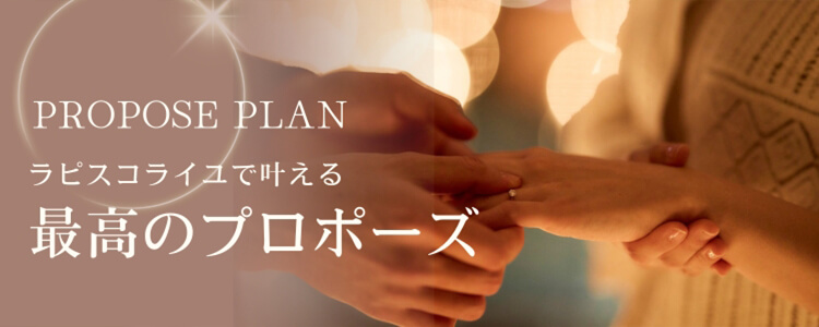 ラピスコライユで叶える最高のプロポーズ